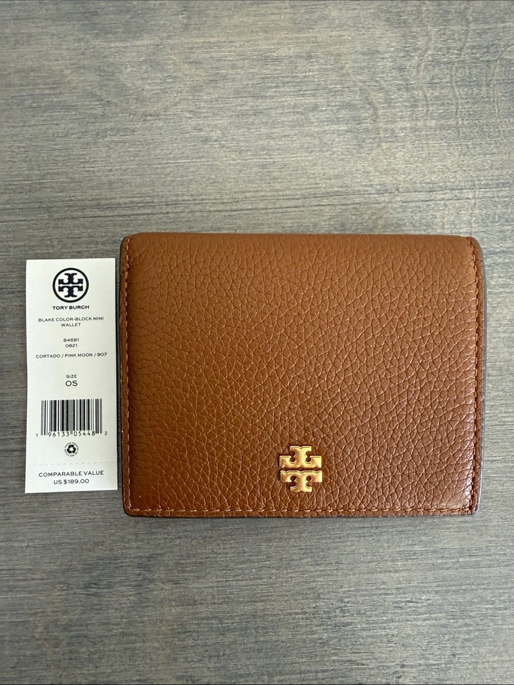 Tory Burch Blake color block mini wallet